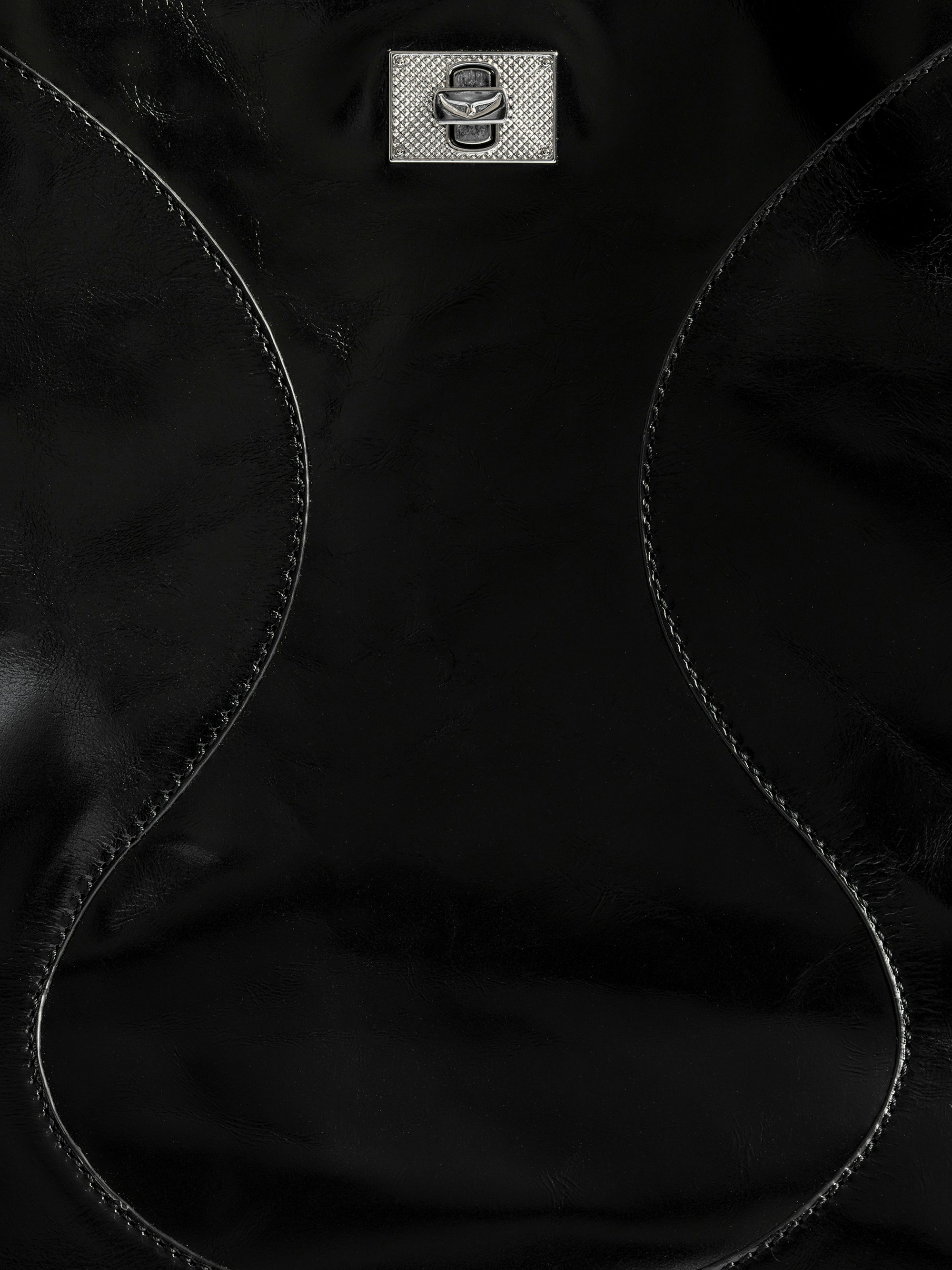 Jack Vintage Patent Bag - Vintage-effect leather bag adorned with a signature clasp, featuring two compartments, a handle and an adjustable strap.